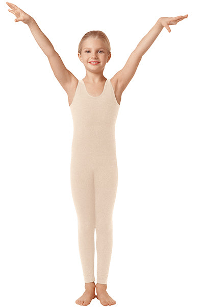 Eurotard 10528C Youth Unisex Cotton Lycra® Tank Unitard Nude